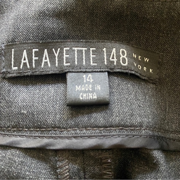 Lafayette 148 New York Stretch Virgin Wool Stanton Straight Leg Pants - Picture 7 of 8